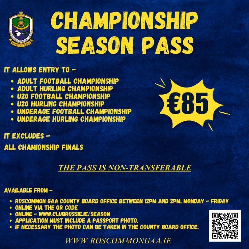 Roscommon GAA Championship Season Pass